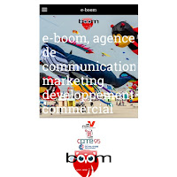Logo d'E-BOOM Communication Marketing Développement commercial