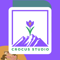 Logo de Crocus Studio - Création de sites web / Logos / Cartes de visite / Affiches